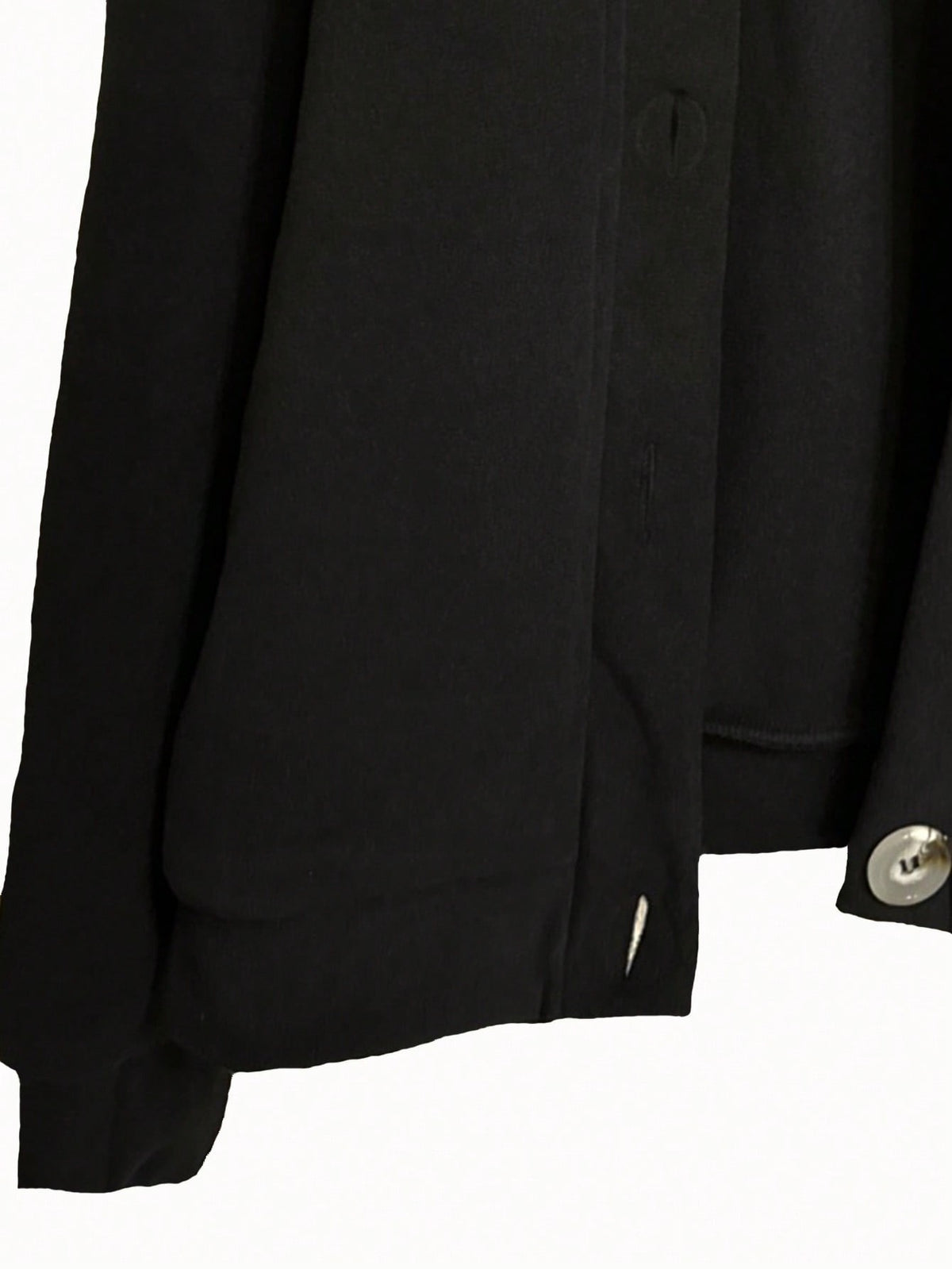 Women's Knit Lounge Set, Button Cardigan and Drawstring Pants, Two-Piece Matching Set, Black, view 6
